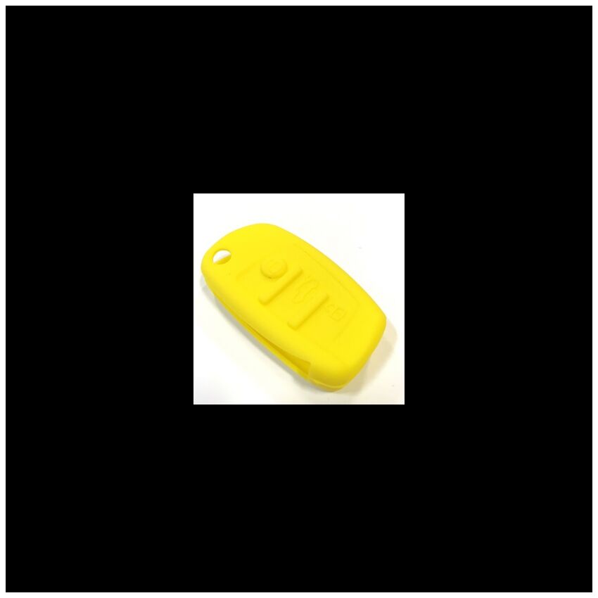 Capa silicone Audi, três botões, amarela