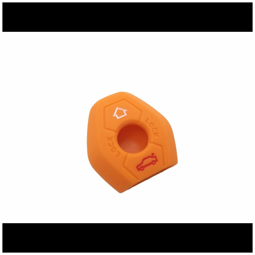 Capa silicone BMW, três botões, laranja