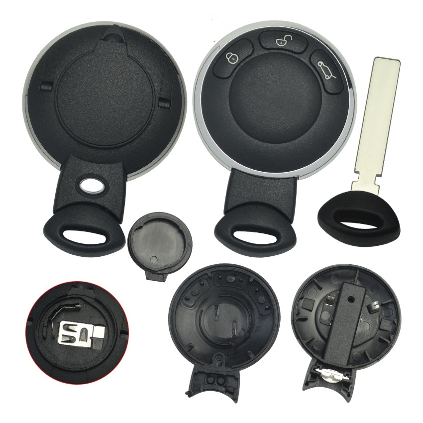 Caixa Para Comando Mini Keyless 3 Botões Tampa Pilha Solta
