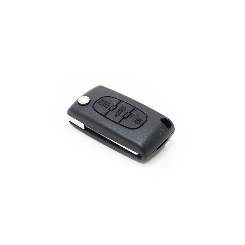 Caixa Para Comando Citroën Flip 3 Botões (Mala) Pilha na Placa