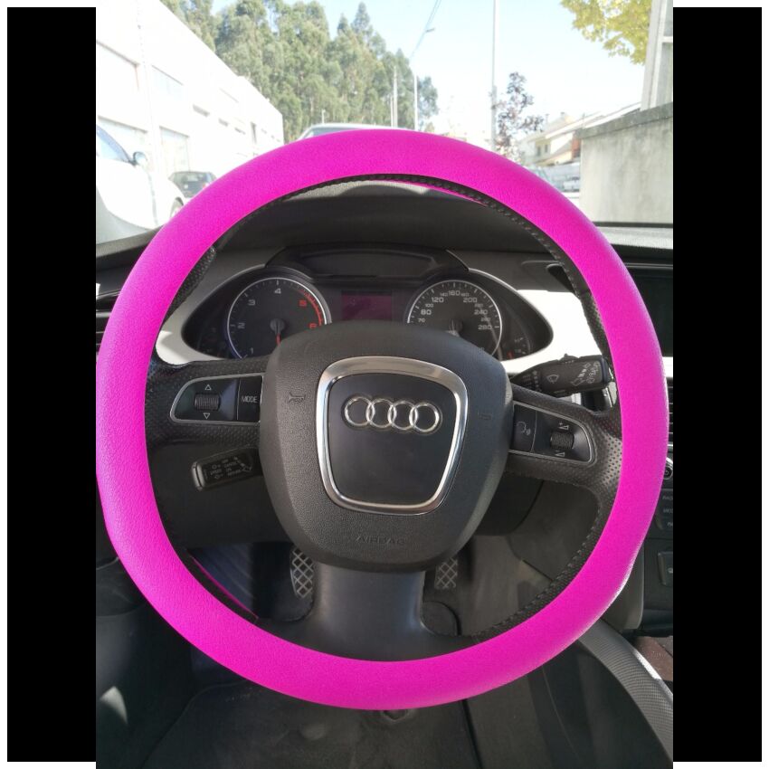 Capa de volante em silicone, rosa