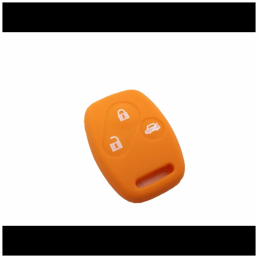 Capa silicone Honda, três botões, laranja