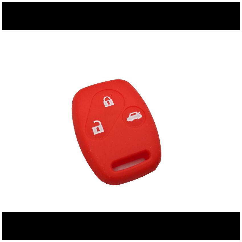 Capa silicone Honda, três botões, vermelho