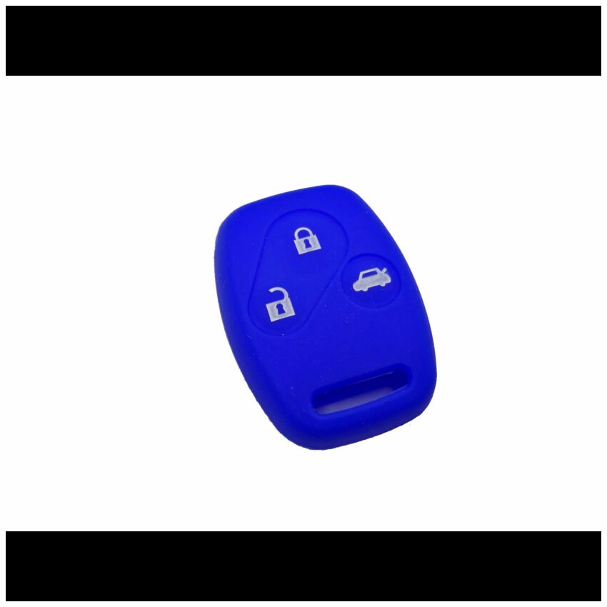 Capa silicone Honda, três botões, azul