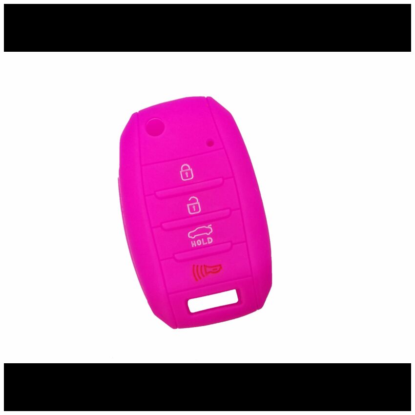 Capa silicone Kia, flip quatro botões, rosa