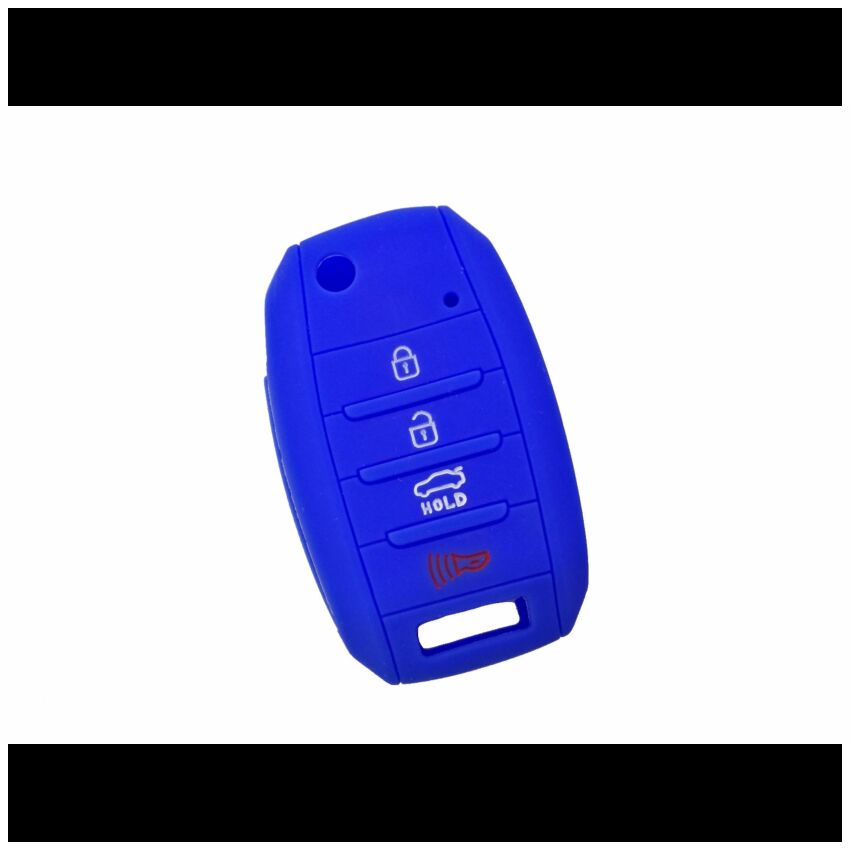 Capa silicone Kia, flip quatro botões, azul