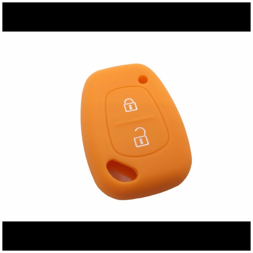 Capa silicone Renault, dois botões, laranja