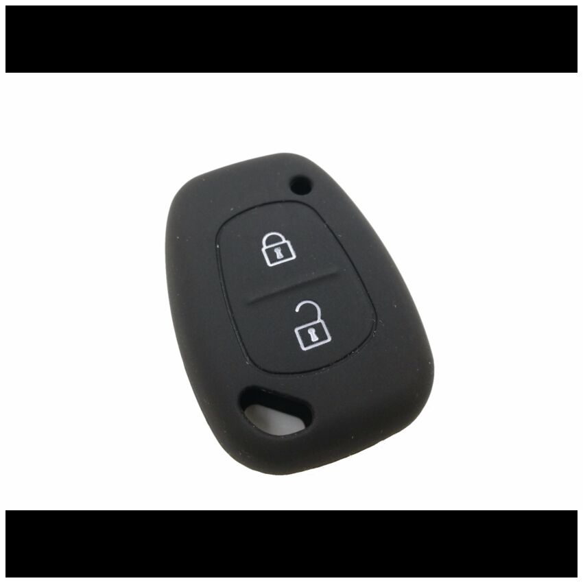 Capa silicone Renault, dois botões, negra