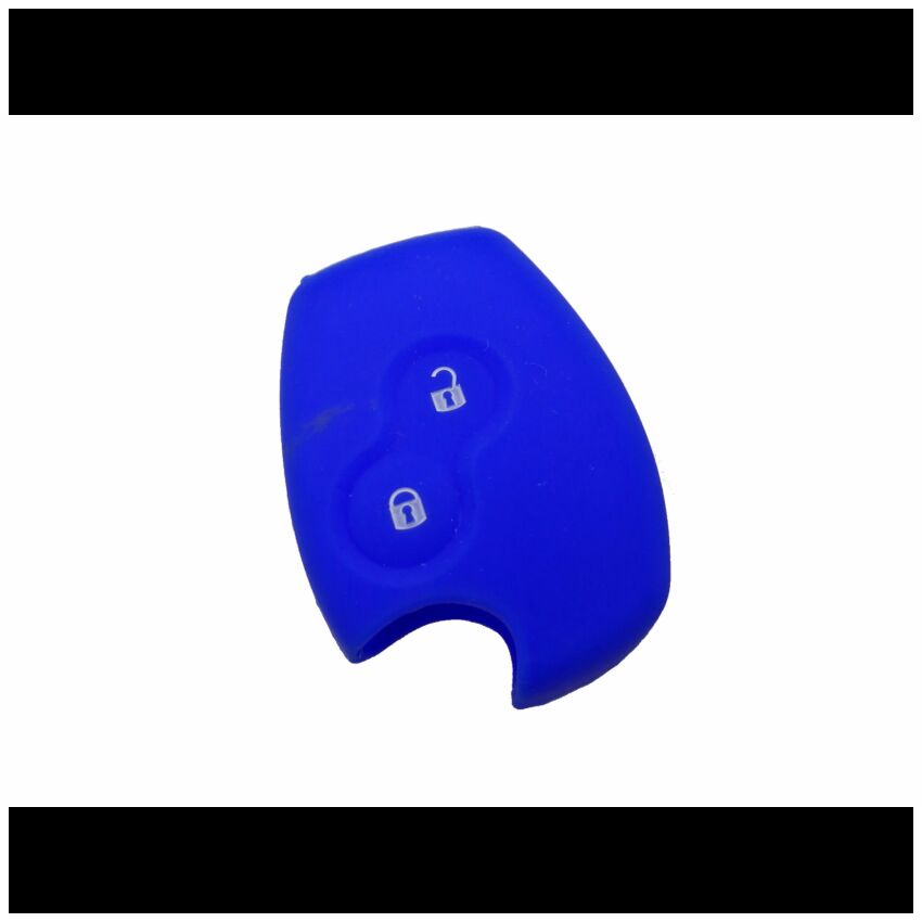 Capa silicone Renault, dois botões, azul