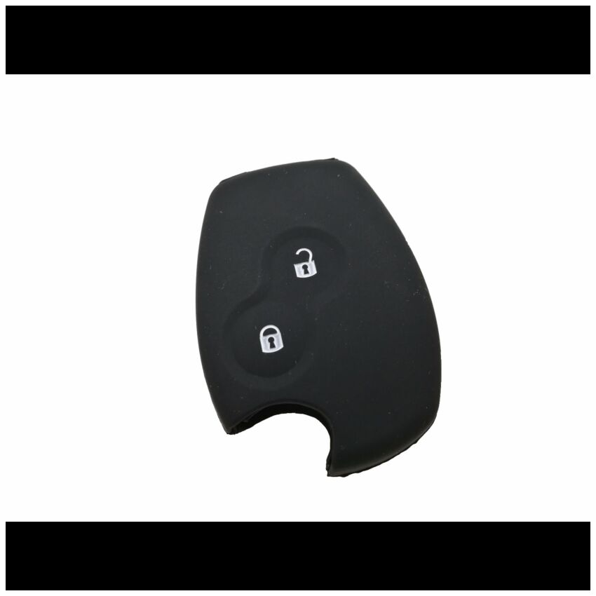 Capa silicone Renault, dois botões, negra