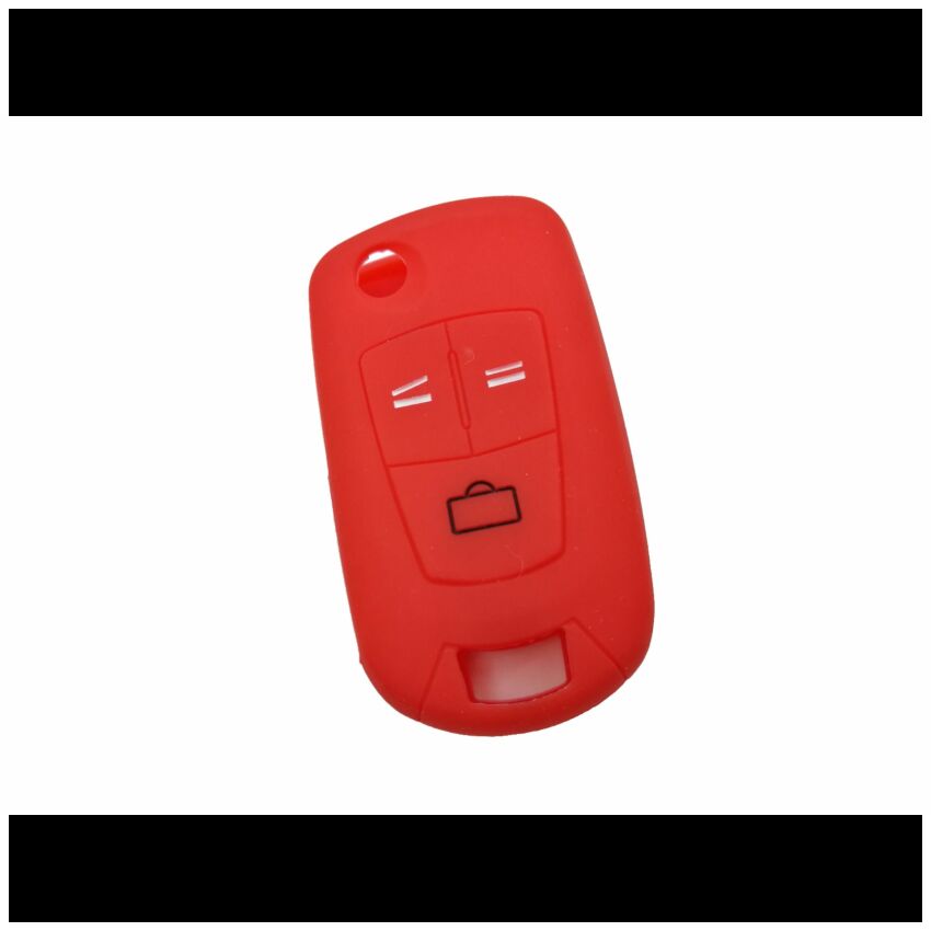 Capa silicone Opel, flip três botões,vermelho