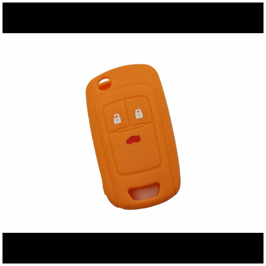 Capa silicone Opel, flip três botões, laranja