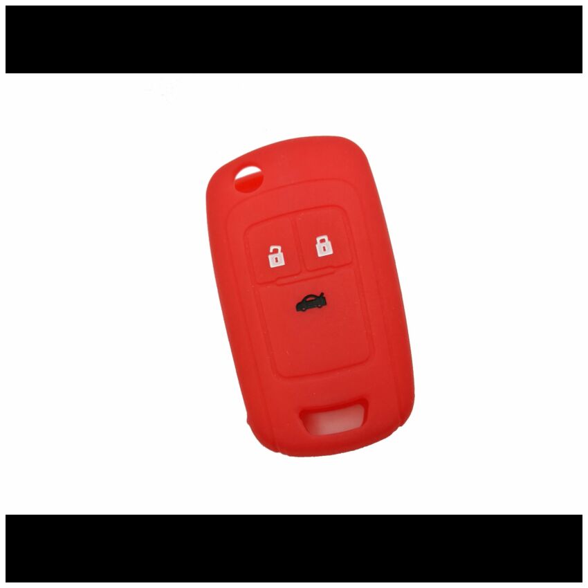 Capa silicone Opel, flip três botões, vermelho