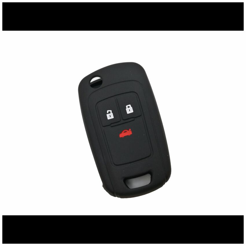 Capa silicone Opel, flip três botões, negra