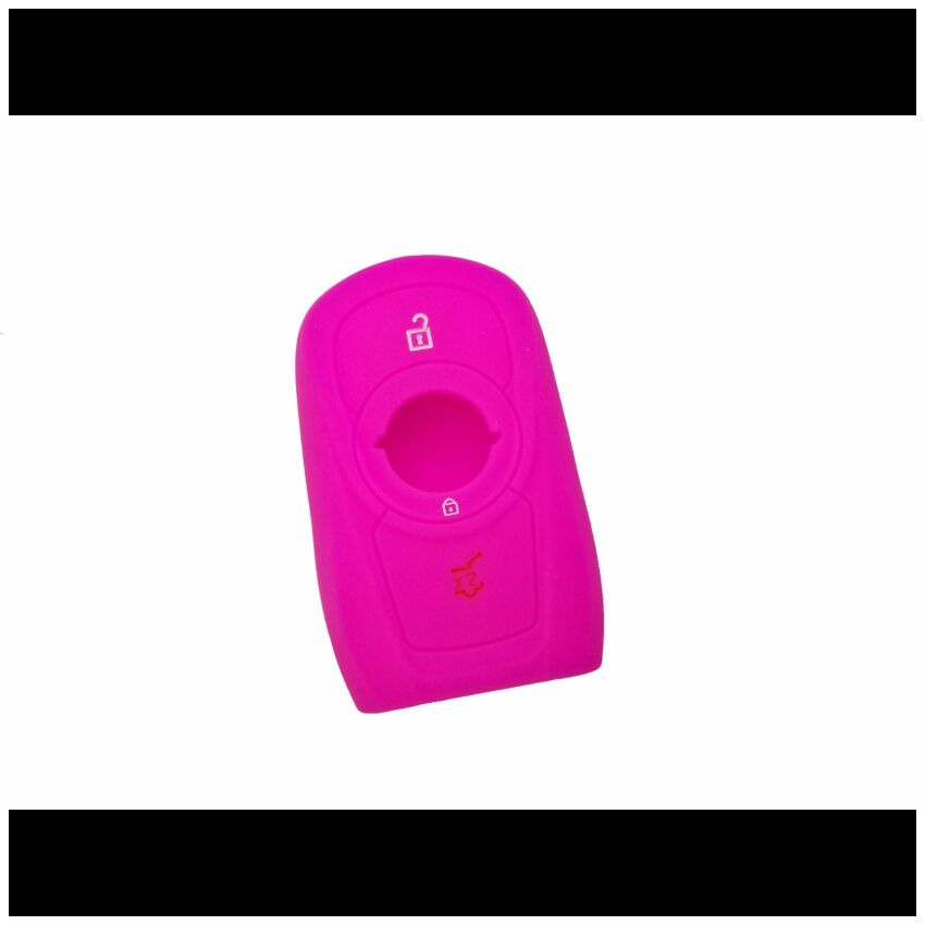 Capa silicone Opel, três botões, Smartkey proximidade, rosa