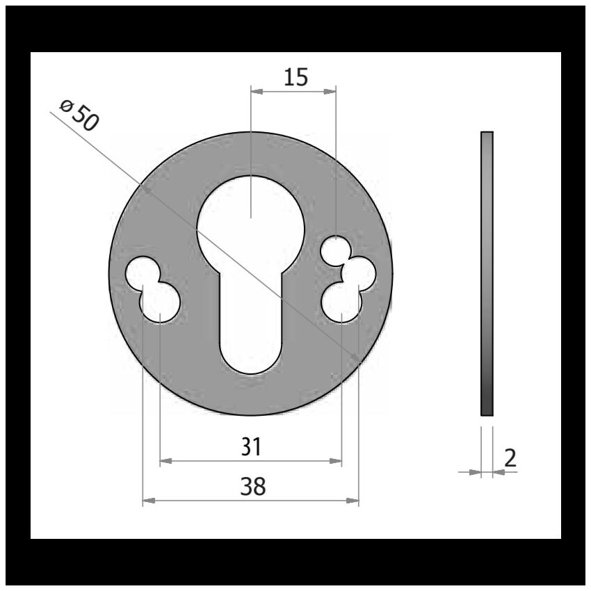 Chapa AF para aumento de espessura escudo protetor com 2 mm