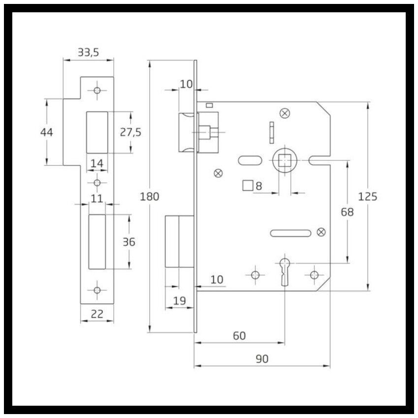 Fechadura AGC 716 CR 6 cm