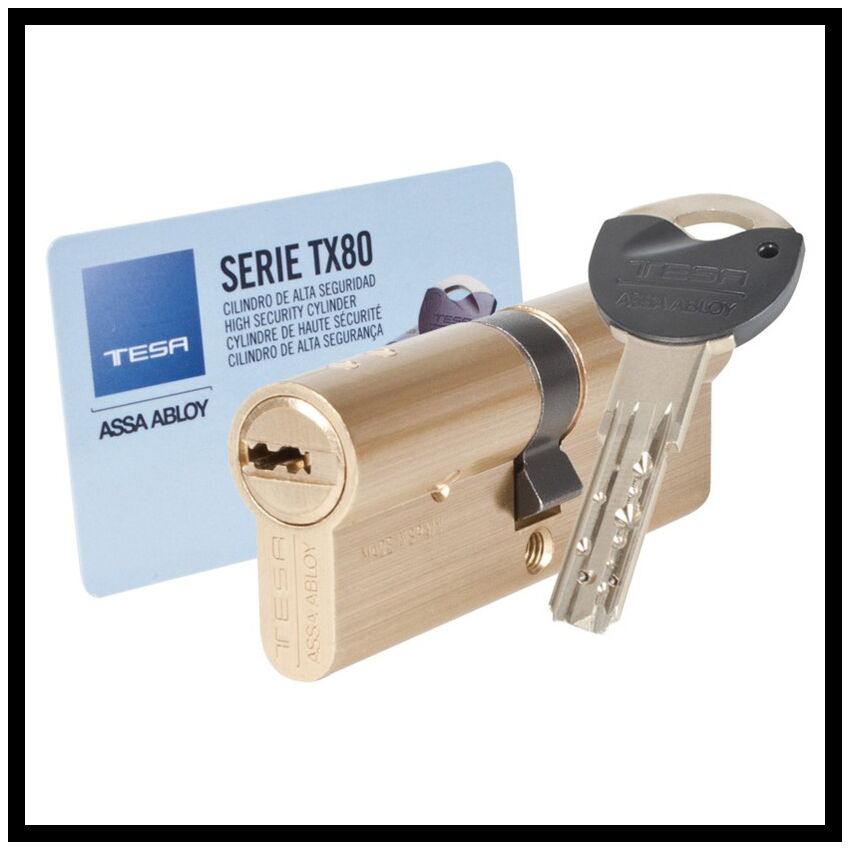 Cilindro Tesa TX80 35x55mm latonado