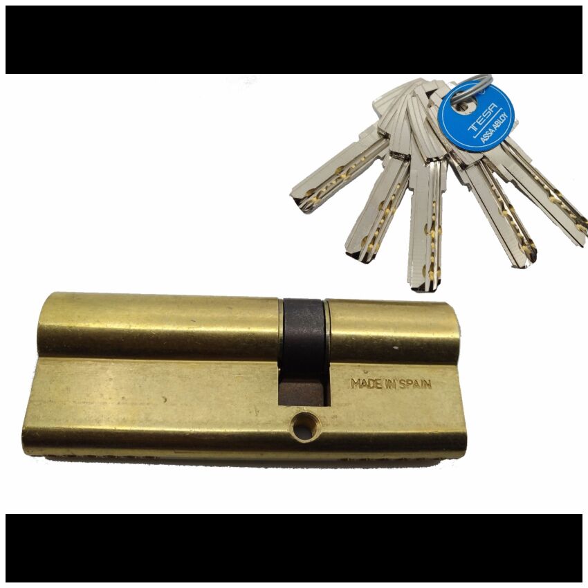Cilindro Tesa T60 35x60mm latonado