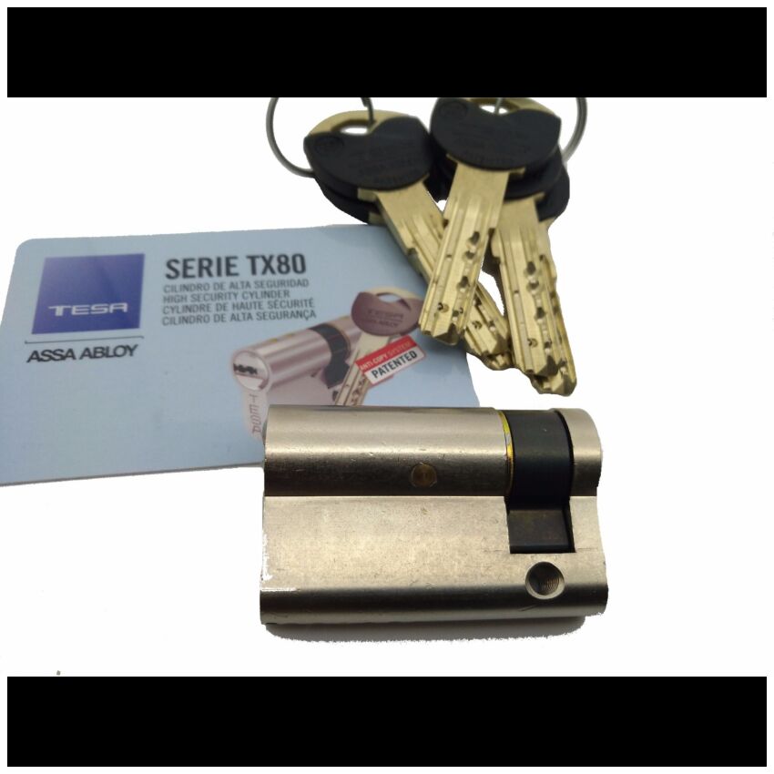 Cilindro Tesa TX80 50x10mm niquelado