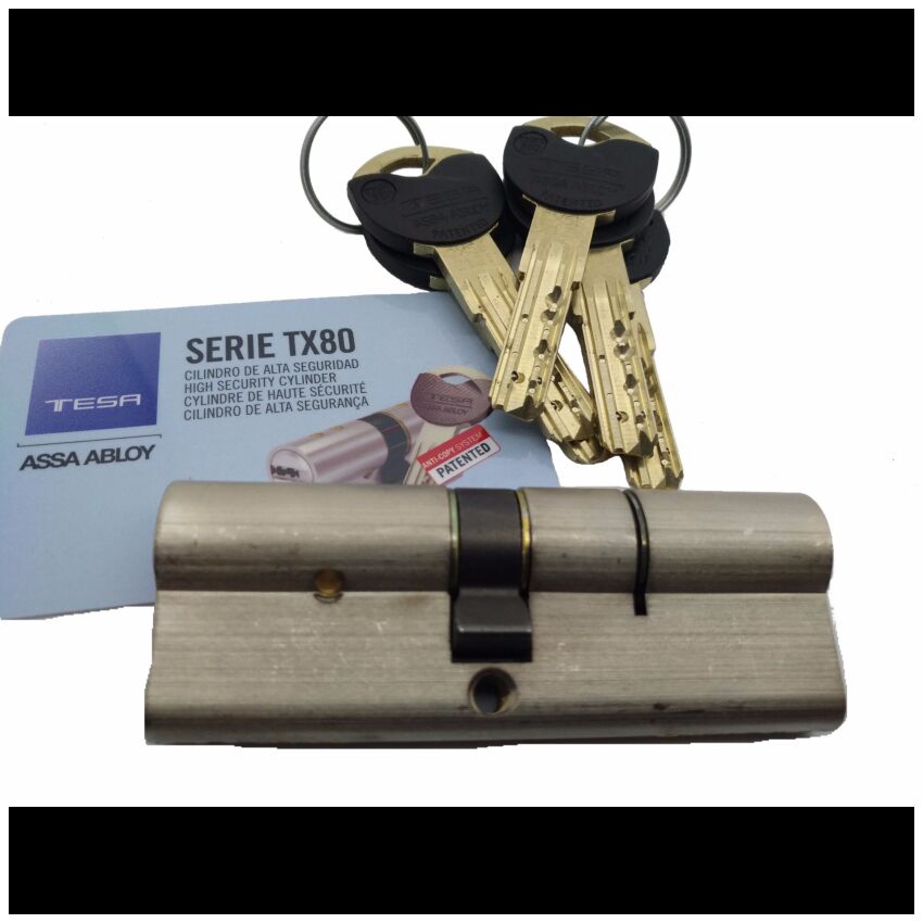 Cilindro Tesa TX80 40x80mm niquelado