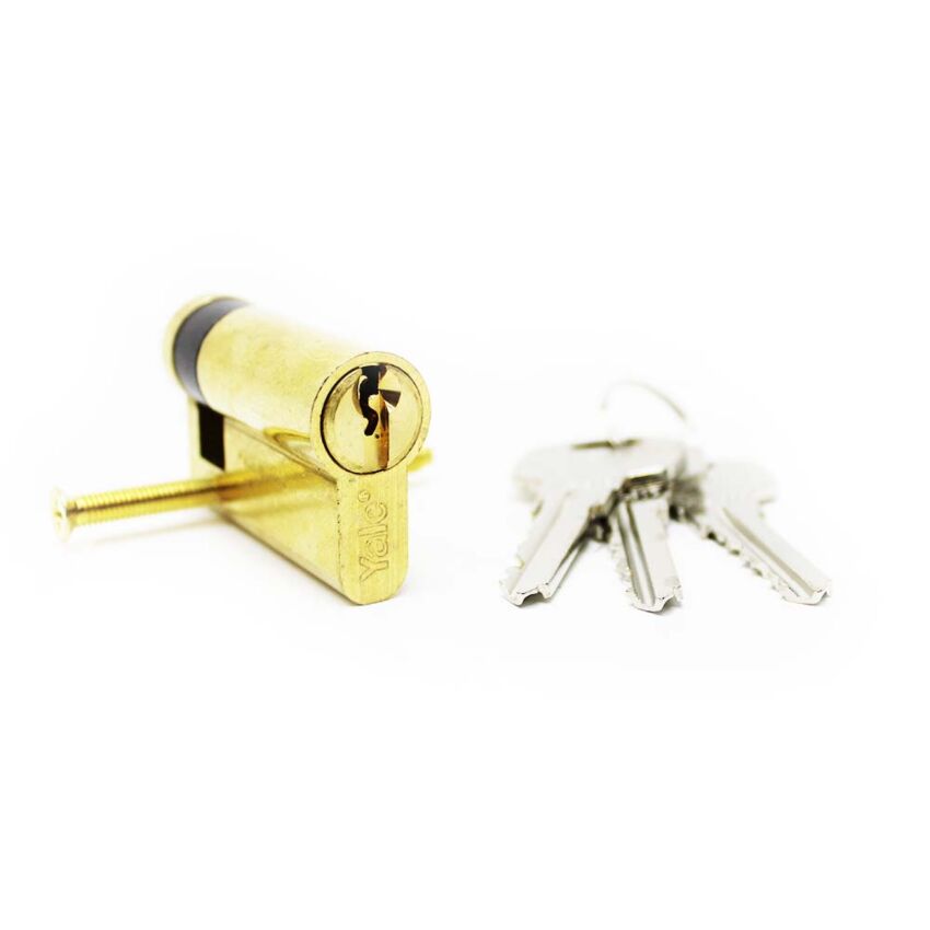 Cilindro Yale YL5 40x10mm latonado