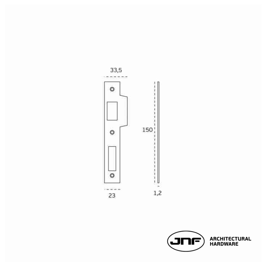 Fechadura de embutir JNF IN.20.825.50, entrada de 50mm, para cilindro europeu
