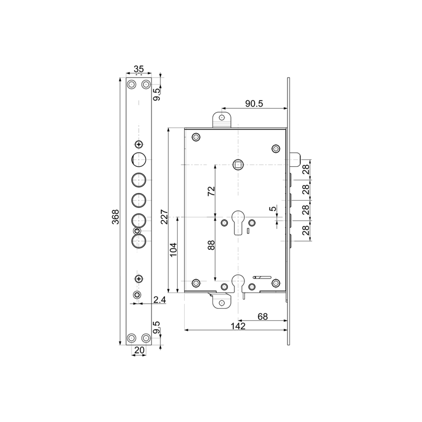 Fechadura MOTTURA 89C8798DT