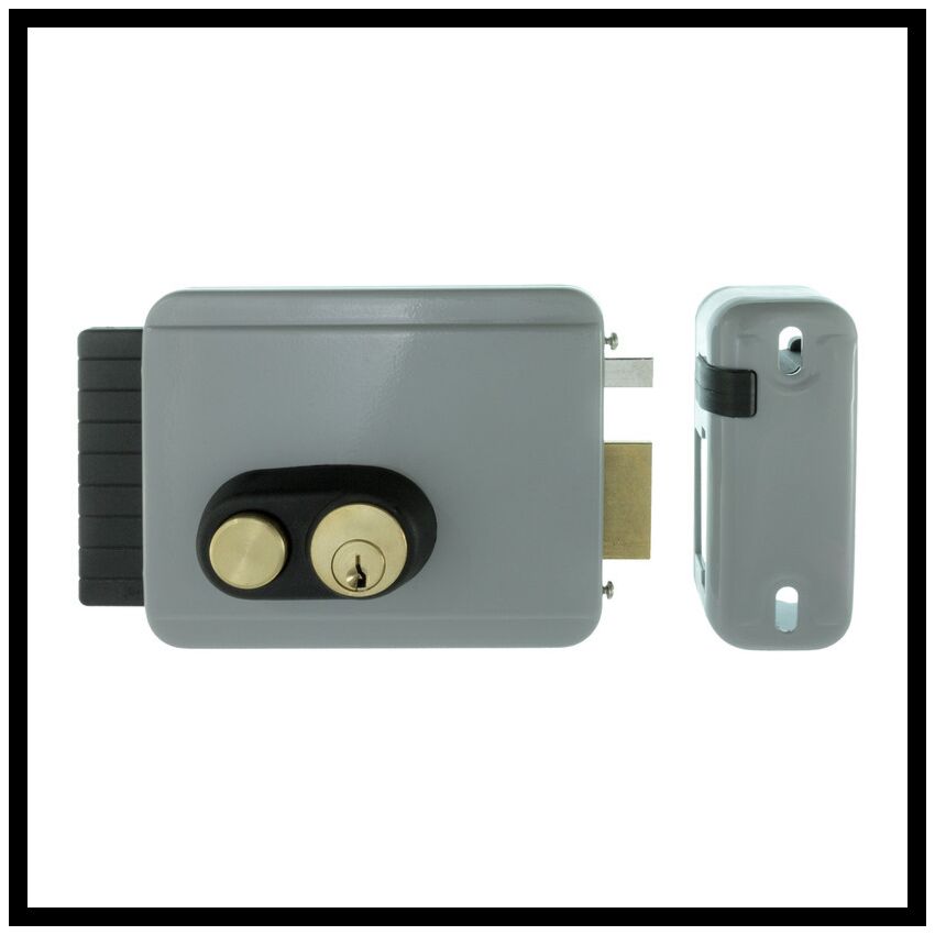 Fechadura elétrica de sobrepor Viro 8972, entrada ajustável de 50 a 80mm, esquerda
