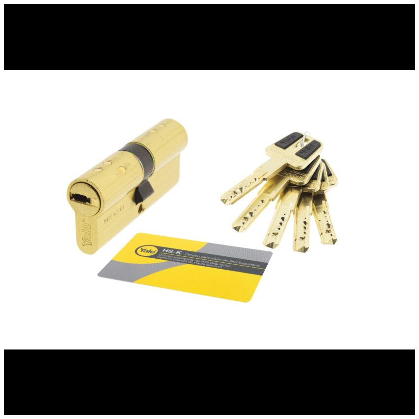 Cilindro Yale HSK 30x50mm latonado