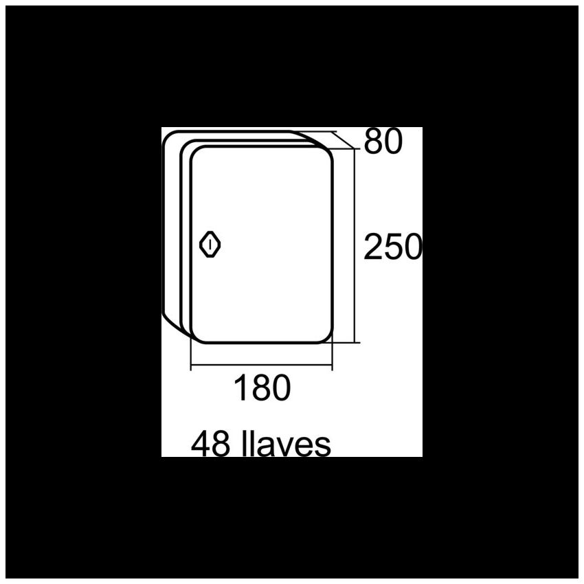 Chaveiro BTV 04131 de 48 chaves 180*250 mm