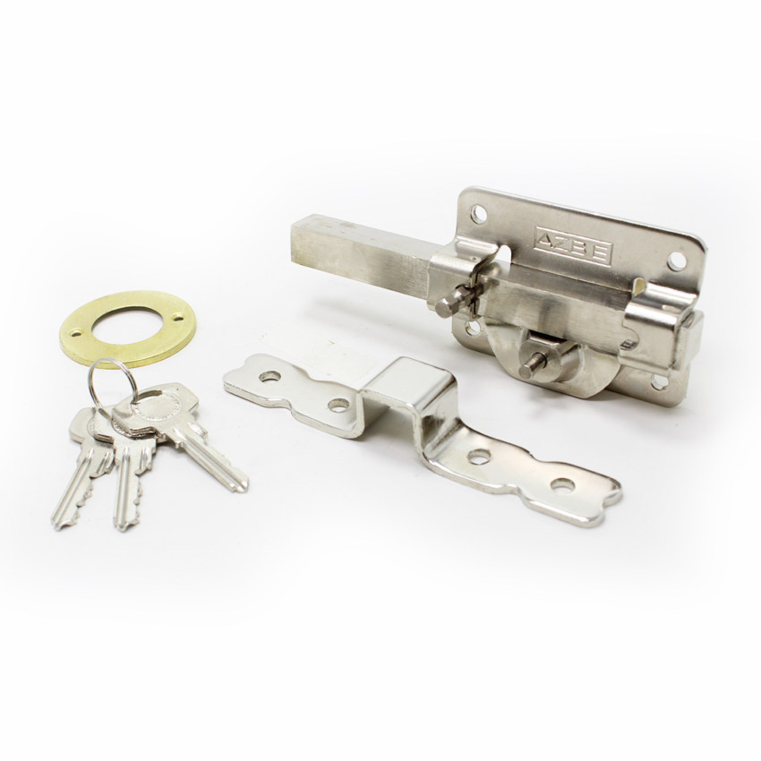Ferrolho de segurança YALE 19, de sobrepor, niquelado