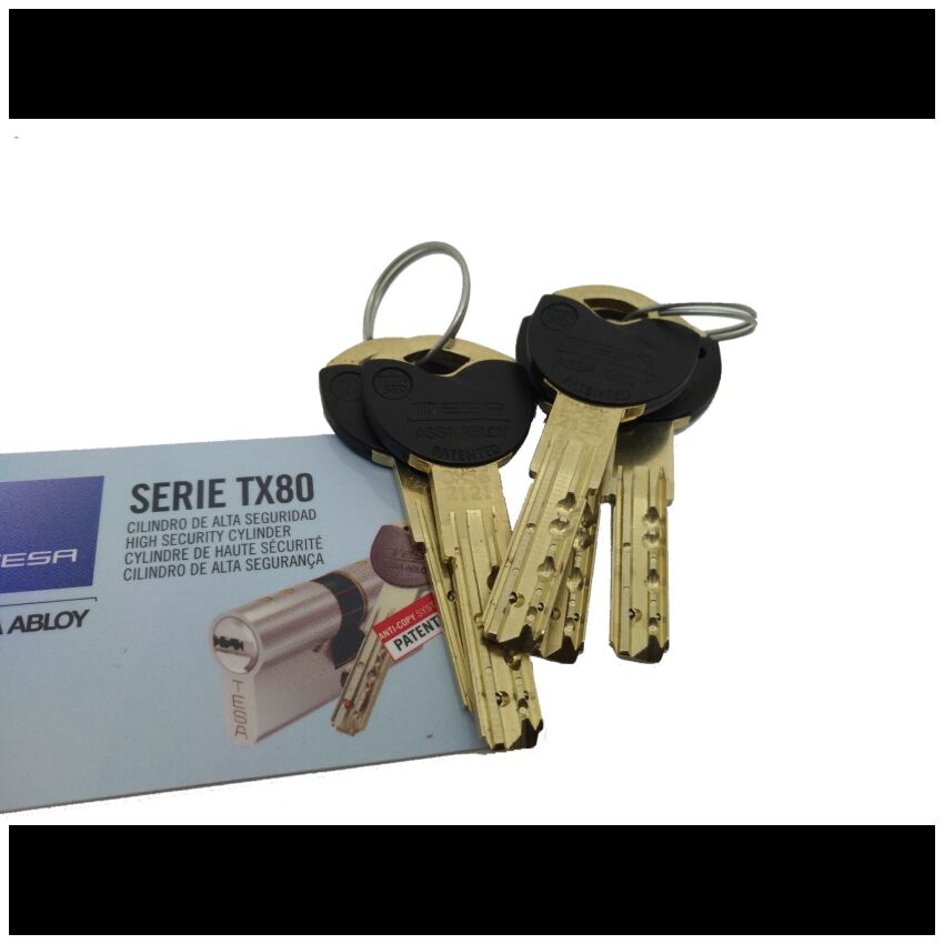 Cilindro Tesa TX80 40x80mm niquelado