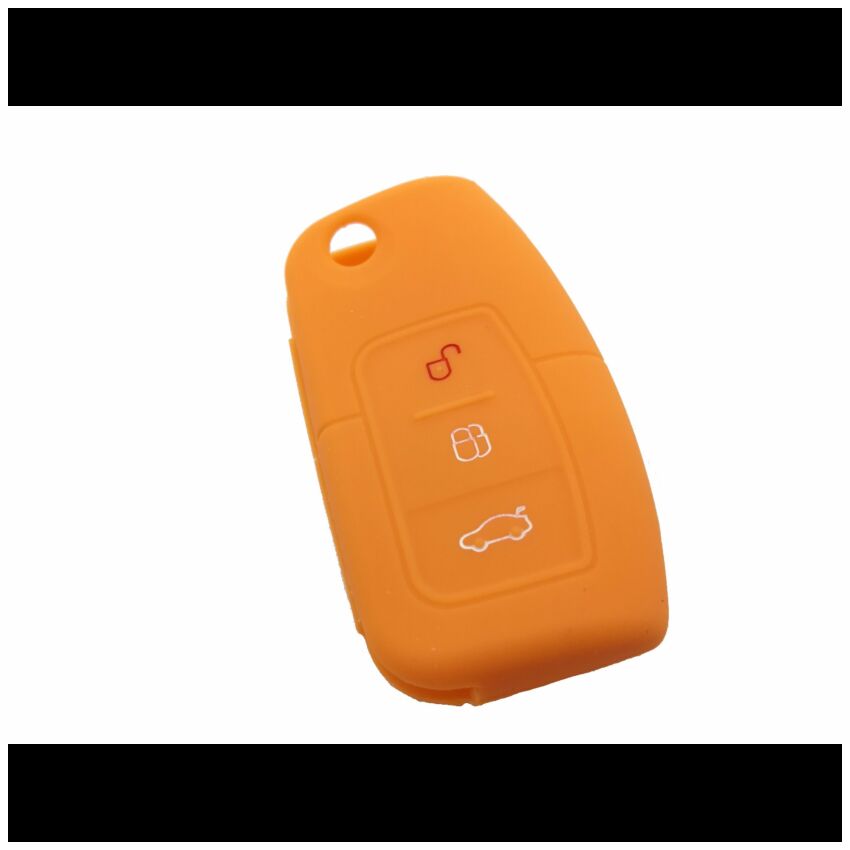 Capa silicone Ford, flip três botões, laranja
