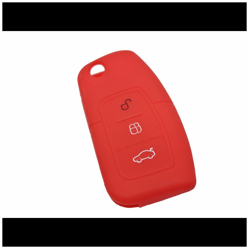 Capa silicone Ford, flip três botões, vermelho