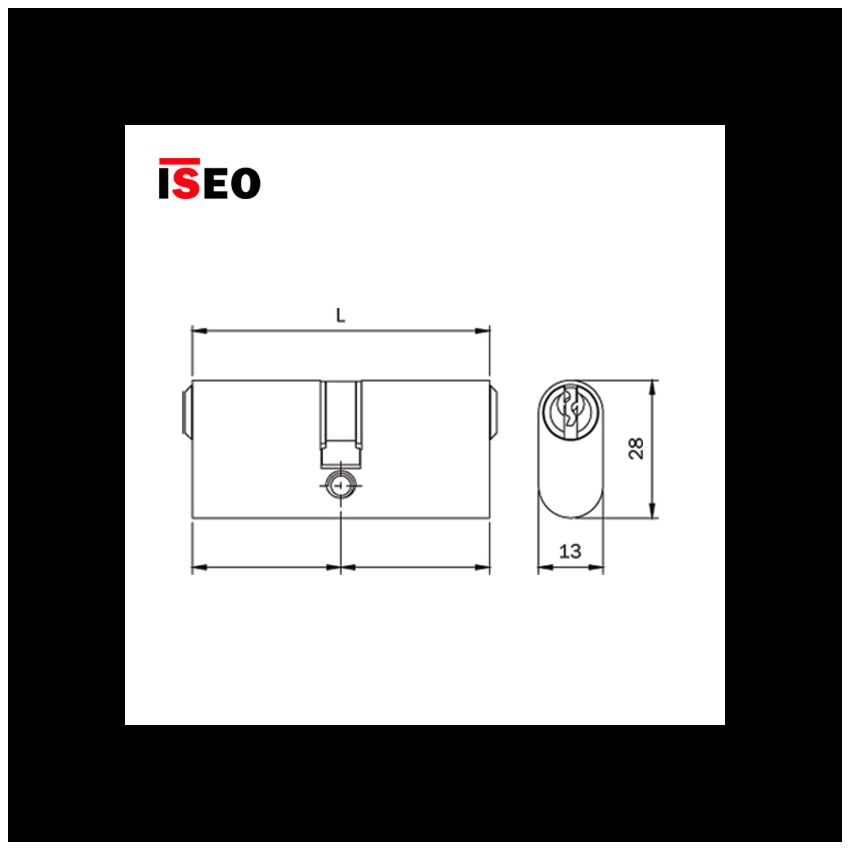 Cilindro F5 Oval Iseo 27x27 Niquelado