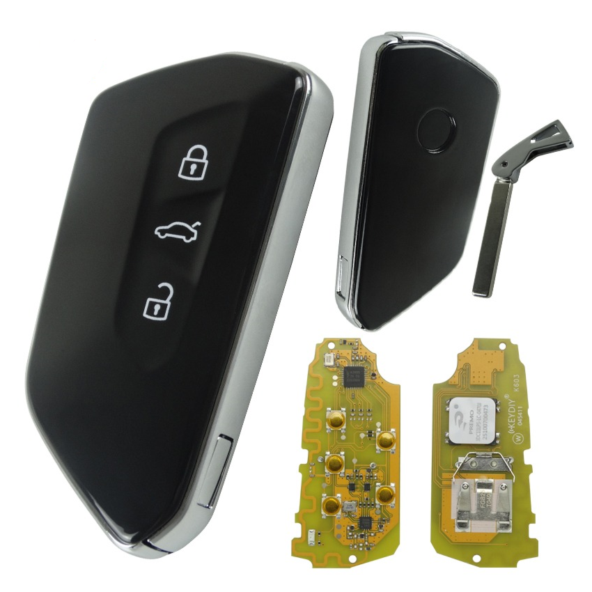 Comando KEY KD 3 Botões Para Vag 5C/5D