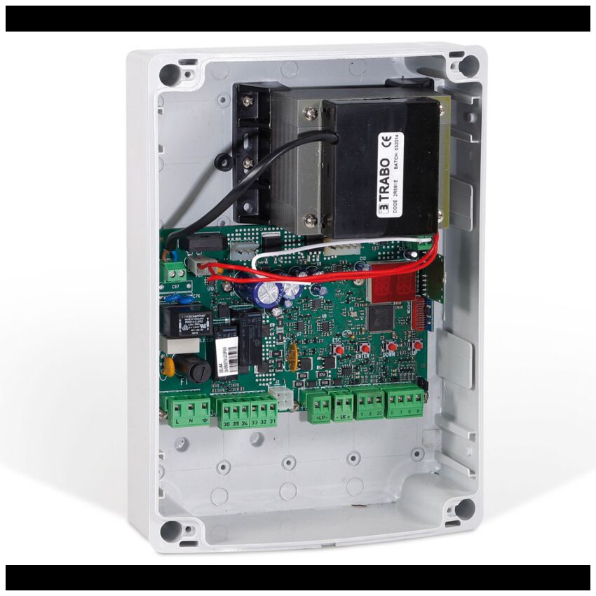 Quadro elétrico Ditec LCU30H para 1 ou 2 motores 24 Vcc/2 x 6A máx. com rádio de 433 MHz