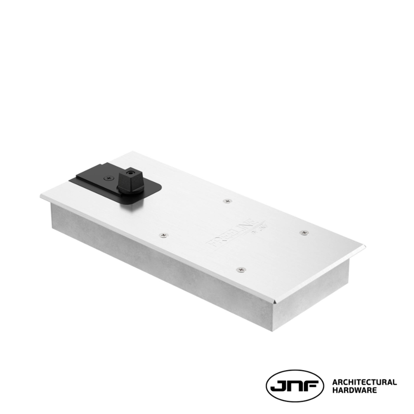 Mola de pavimento JNF 21.2265, para portas de batente ou vai-vém, inox satinado