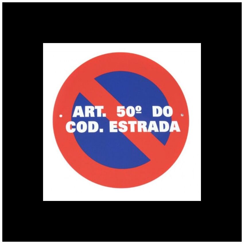 Placa esmalte ARTº 50  - Proibido estacionar