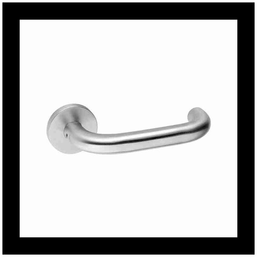 Puxador de muleta JNF, com roseta, inox satinado IN.00.028.B.R04M
