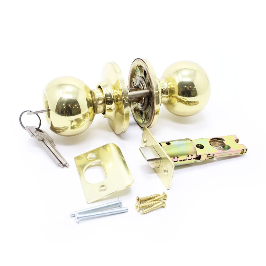 Puxador de bola Tesa 290060, com patilha e chave, dourado