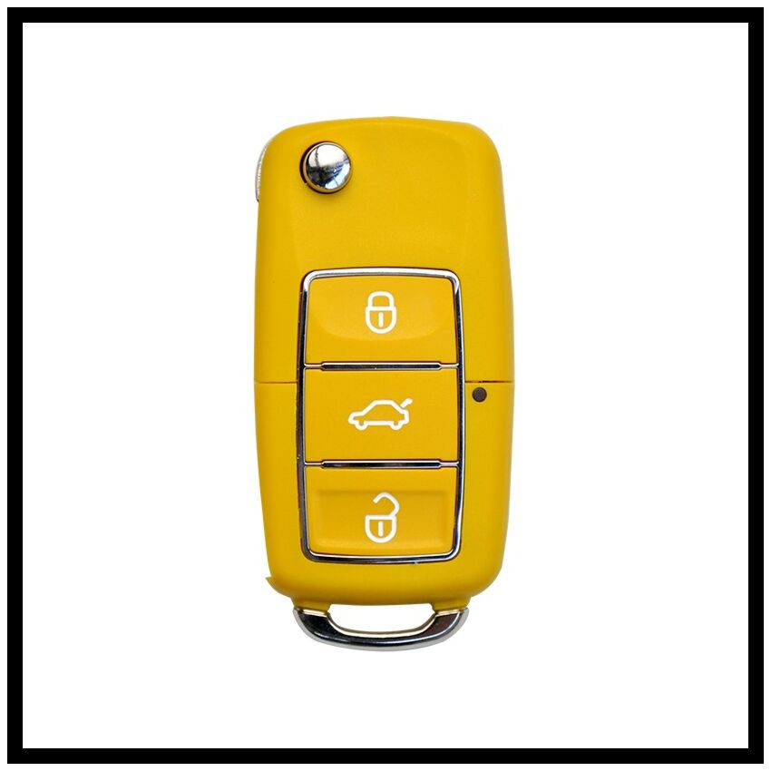 Comando KD 3 Botões tipo VW Amarelo