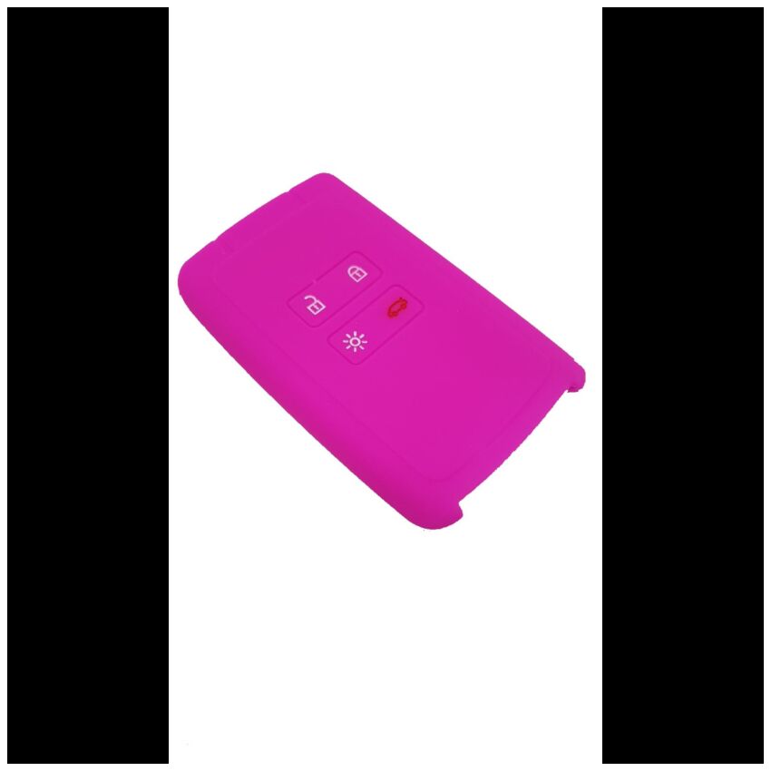 Capa silicone Renault, quatro botões, Smartkey proximidade, rosa