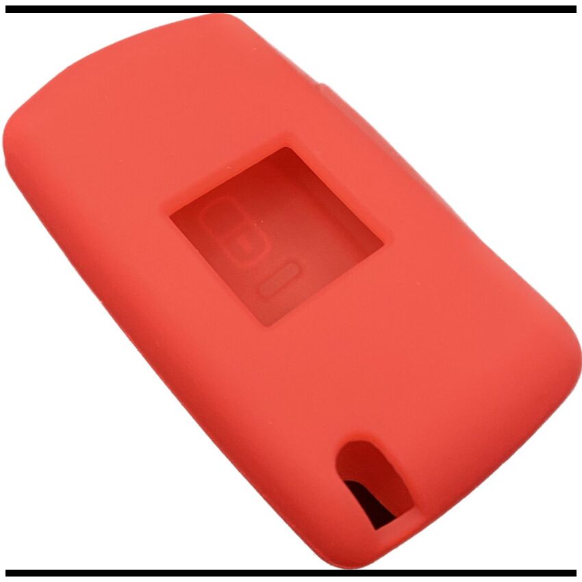 Capa de silicone Citröen, flip dois botões, vermelho