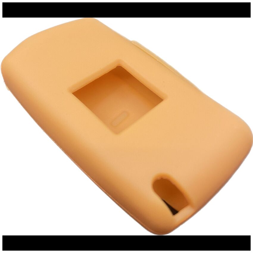 Capa silicone Citröen, flip dois botões, laranja