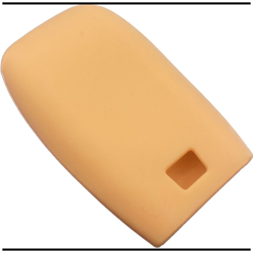Capa silicone Mercedes, três botões, Smartkey proximidade, laranja