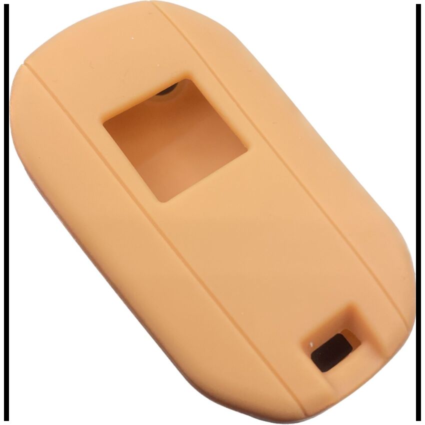 Capa silicone Peugeot, flip três botões, laranja