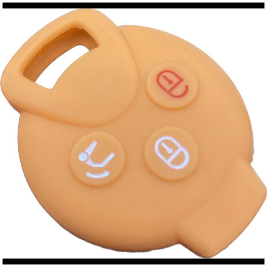 Capa silicone Smart, três botões, laranja