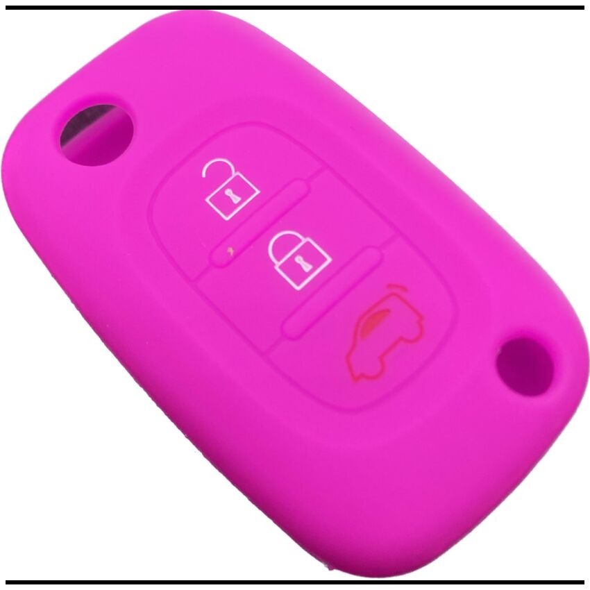 Capa silicone Smart, três botões, rosa